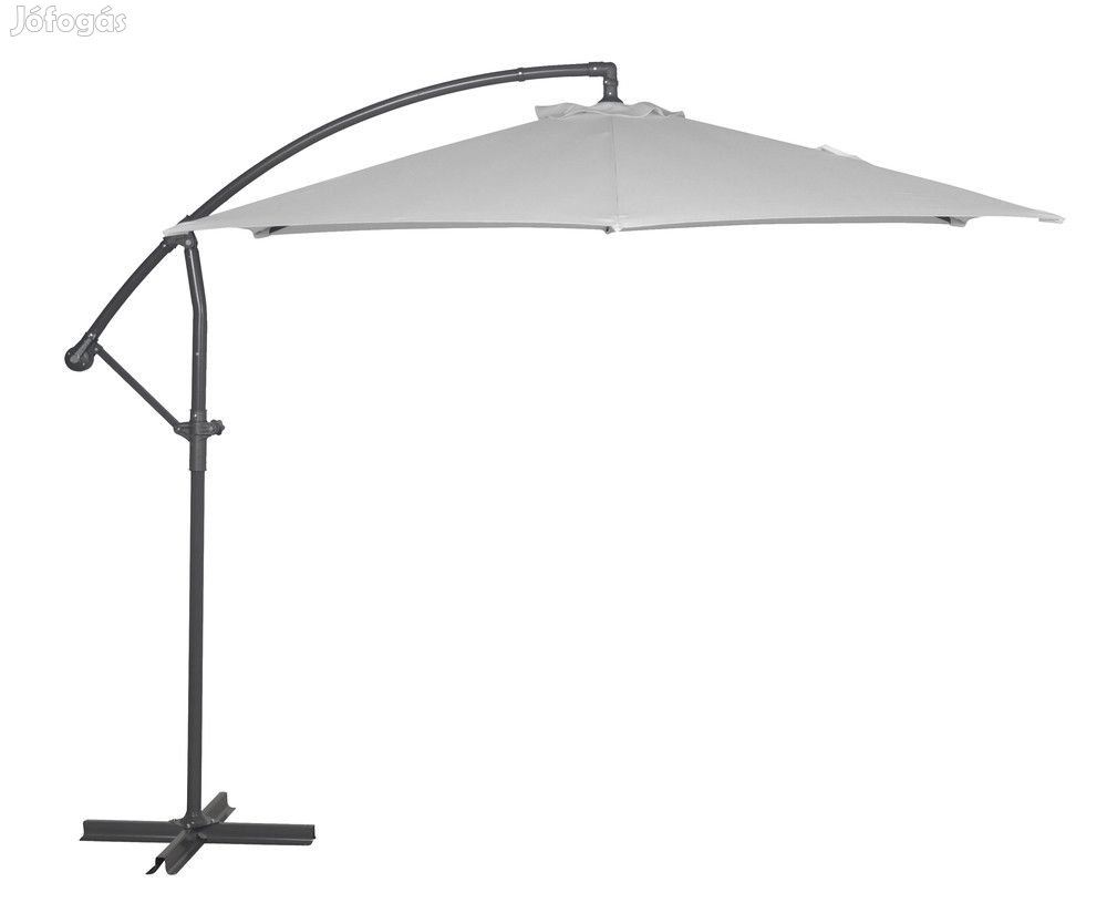 ROJAPLAST FREE POLE függő napernyő, hajtókarral - szürke -  300 cm