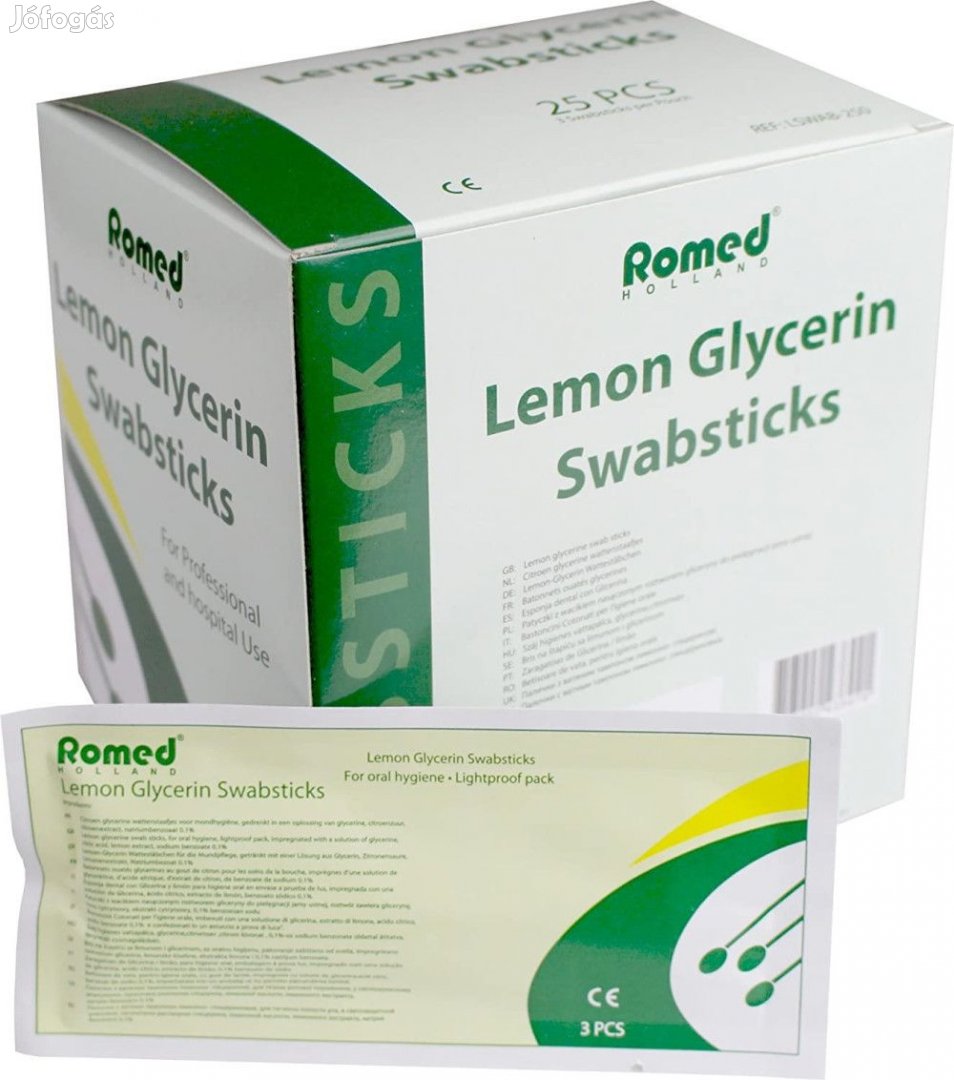 ROMED SZÁJHIGIÉNÉS GLICERINES VATTAPÁLCA CITROMOS (25x3db)