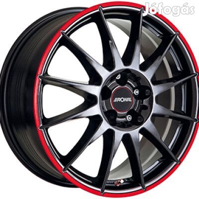 RONAL R54 MCR Fényes fekete piros 8X17 5X112 ET35 CB76