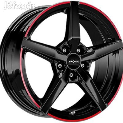 RONAL R69 Fényes fekete piros 7,5X17 5X112 ET50 CB76 | alufelni |