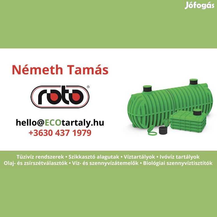 ROTO -2.100 L RotoM RoBox víz-, eső-, szennyvíz-, tüzivíz tartály