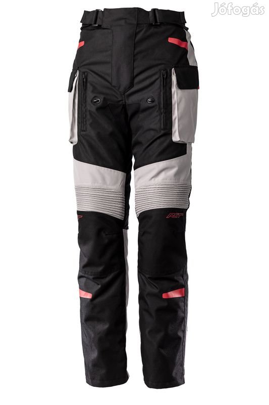 RST Endurance CE textil nadrág - Fekete/Ezüst/Piros, 4XL rövid szárú m