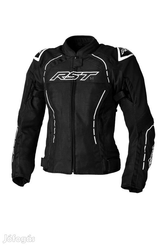 RST Női S1 Mesh CE Textil Dzseki - Fekete/Fehér Méret 3XL