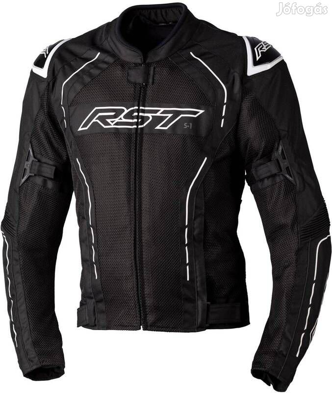 RST S1 Mesh CE Textil Dzseki - Fekete/Fehér 6XL Méret