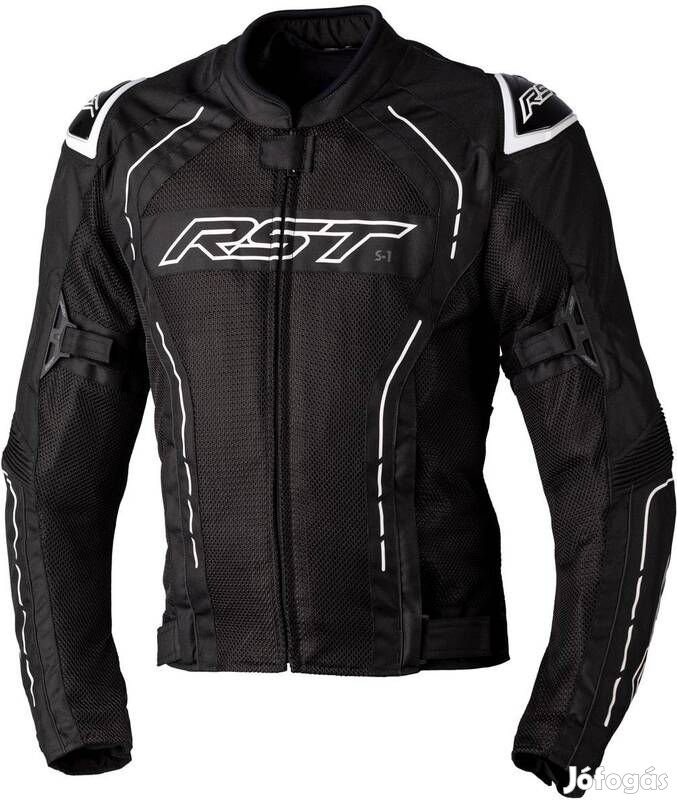 RST S1 Mesh CE Textil Dzseki - Fekete/Fehér Méret M