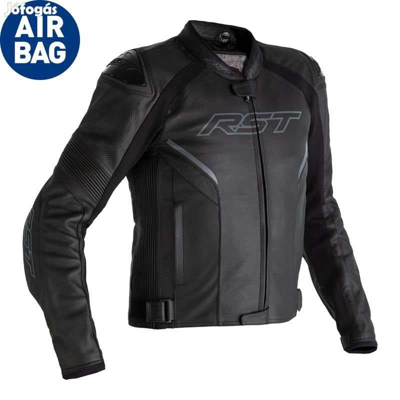 RST Sabre légzsákos bőrdzseki - Fekete, XL méret