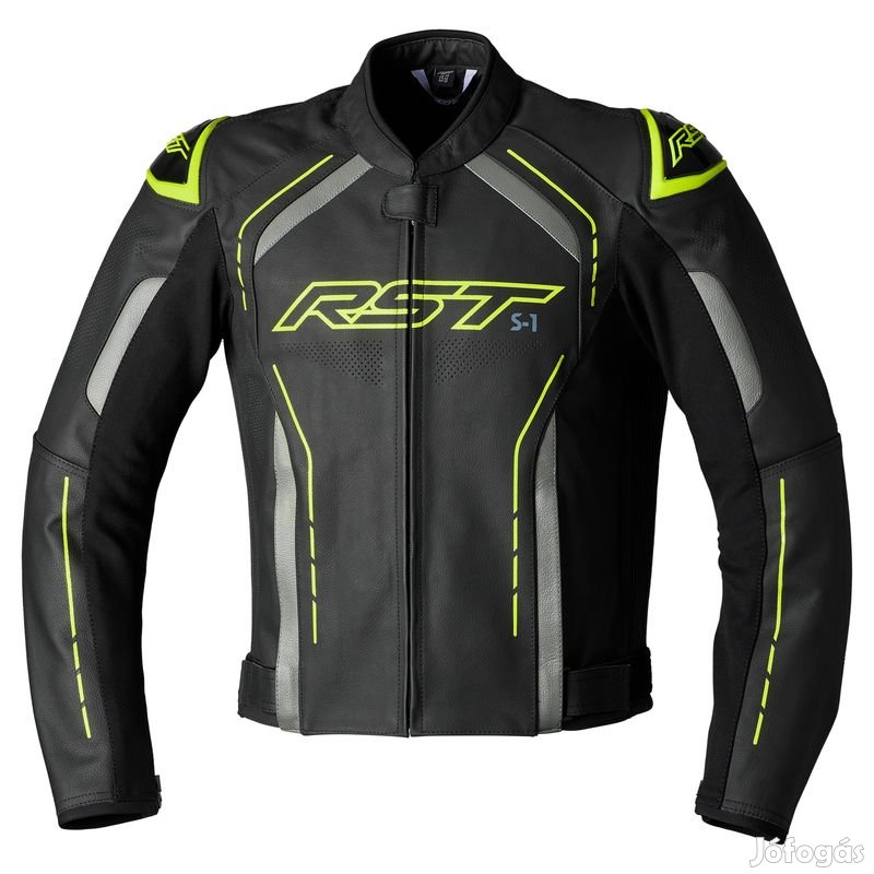 RST bőrdzseki S1 férfi - neonsárga