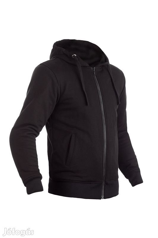 RST cipzáros aramid CE pulóver kapucnis felső - Fekete, M méret