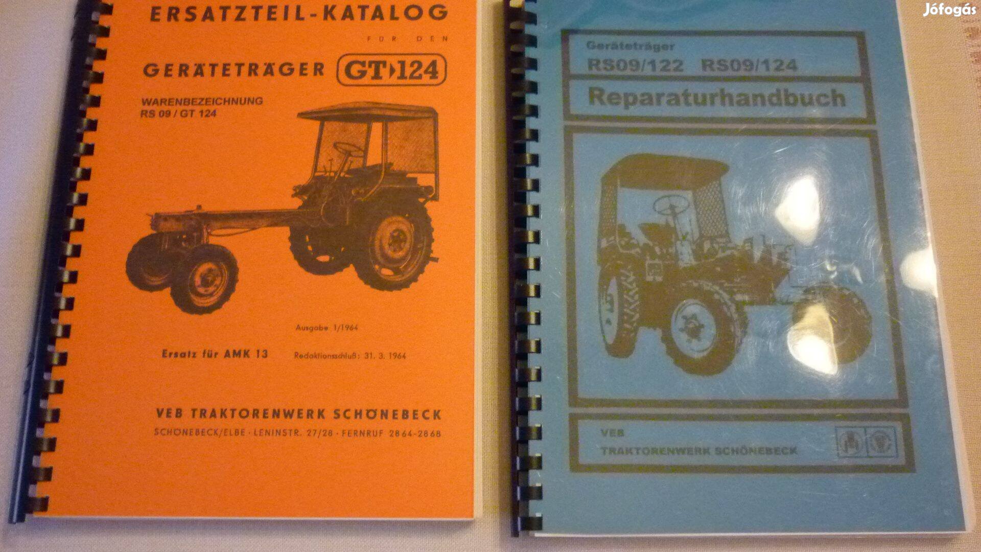 RS traktor gépkönyvei