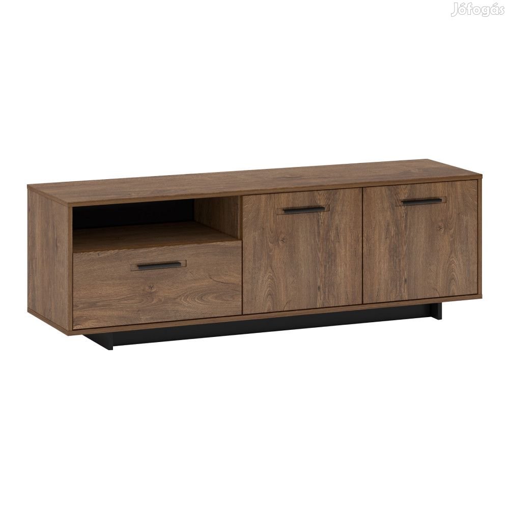 RTV asztal, bolzano tölgy/fekete, DELIS P