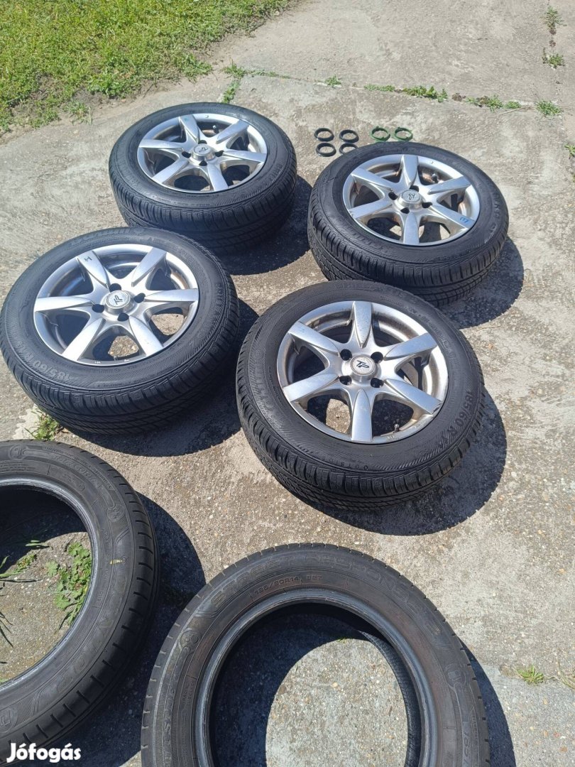 R 14 4x100 -as alufelni jó nyári gumival