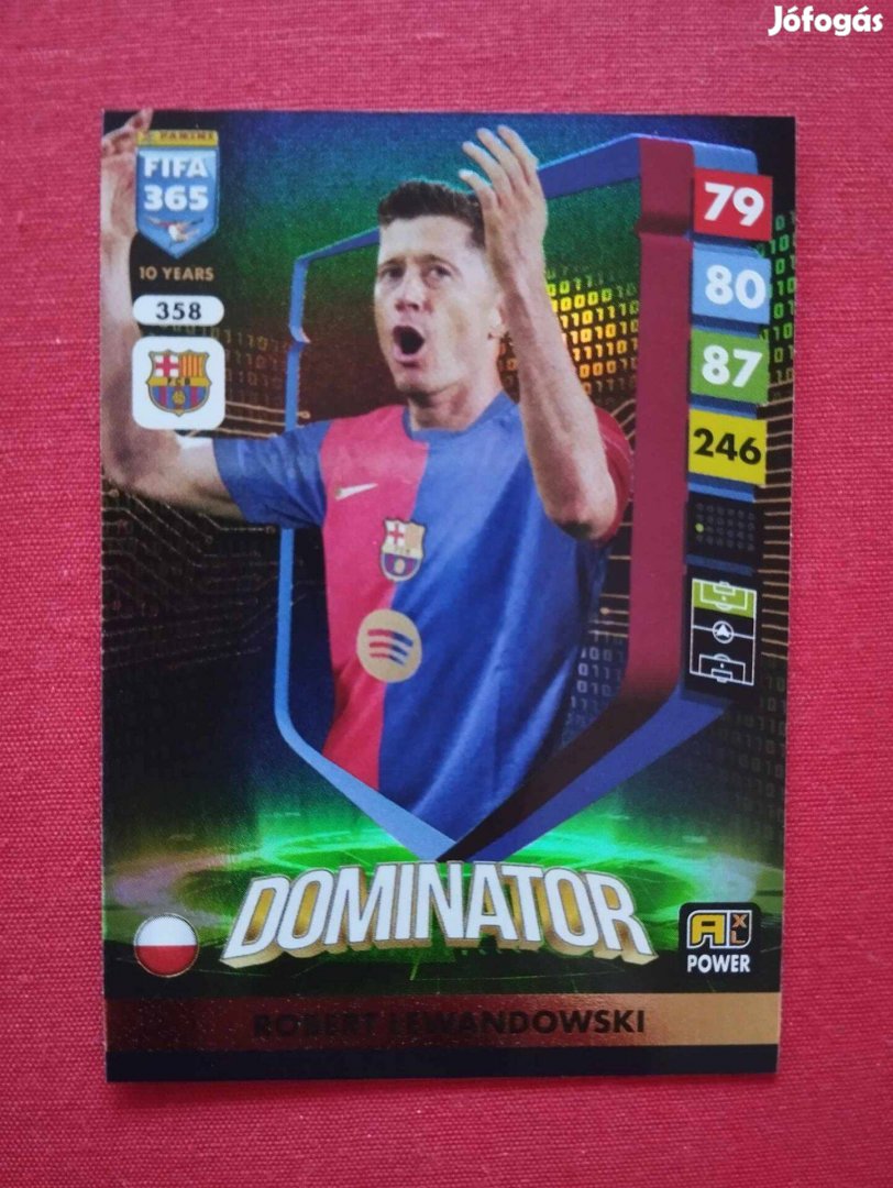 R. Lewandowski (Barcelona) FIFA 365 2025 Power Dominator focis kártya