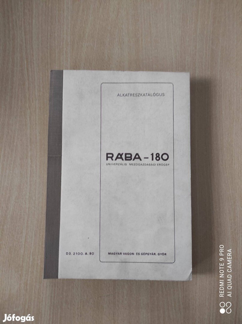 Rába 180 Traktor, erőgép alkatrészkatalógus