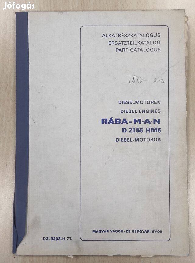 Rába 2156 HM6 Diesel-motor alkatrészkatalógus