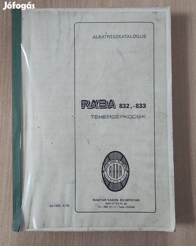 Rába 832-833 Tgk. alkatrészkatalógus 1. kötet
