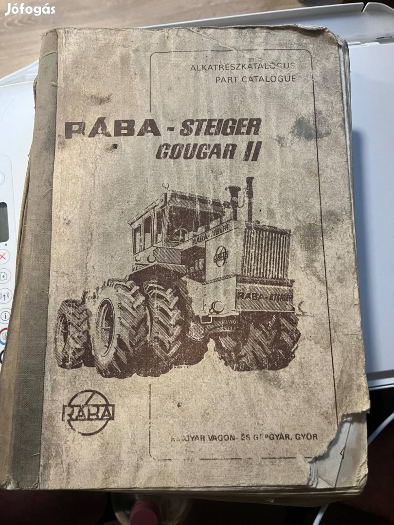 Rába-Steiger Cougar 2 traktor alkatrészkatalógus gépkönyv