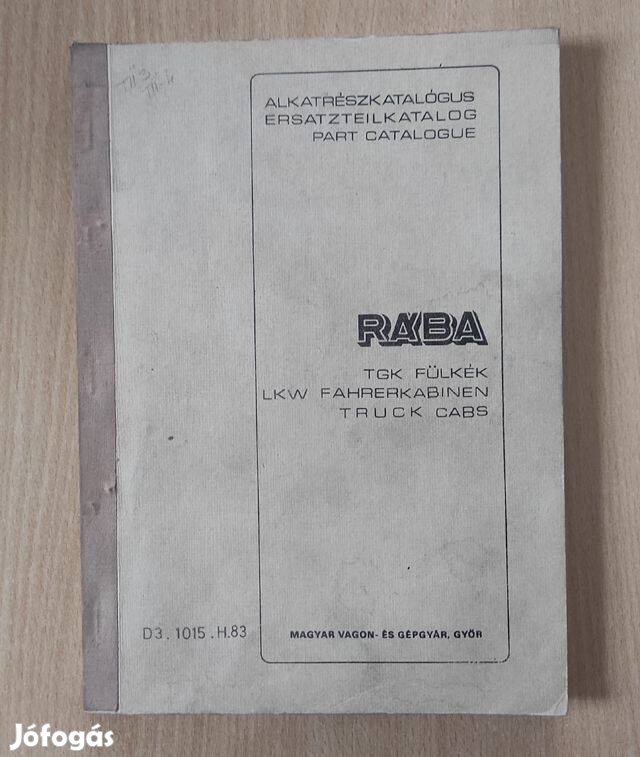 Rába Tgk (Román fülke alkatrészkatalógus)