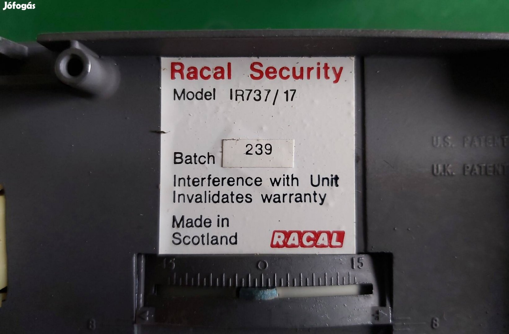 Racal Security alkatrész elem. 