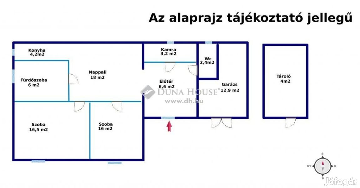 Ráckevei 73 nm-es ház eladó