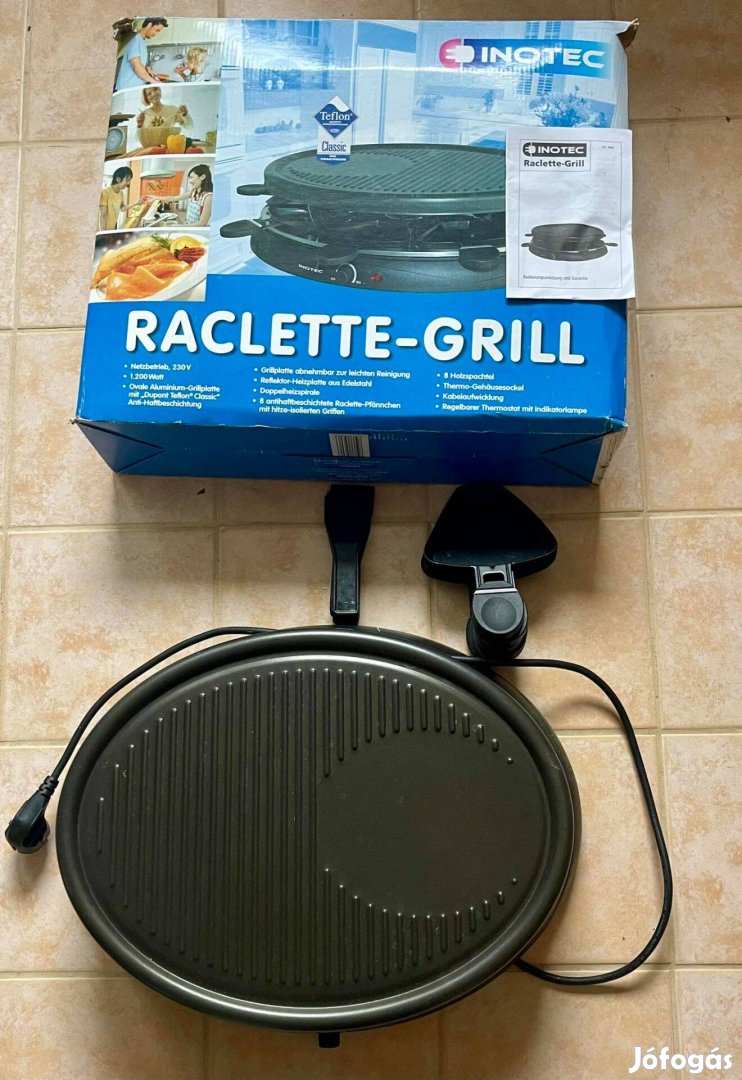 Raclette grill sütő
