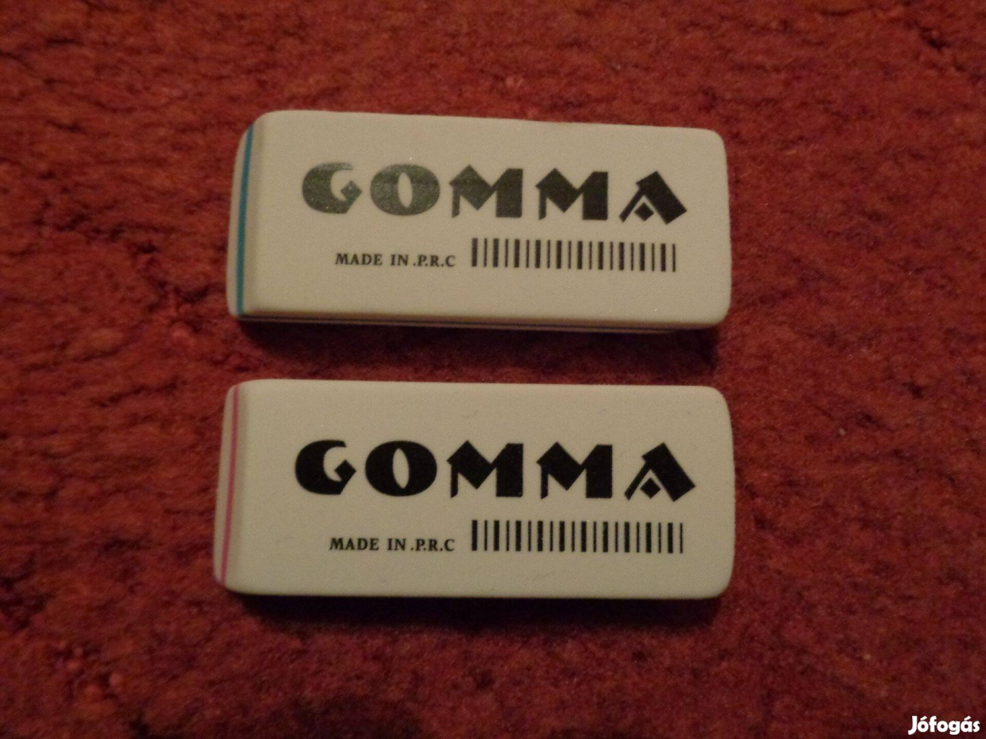 Radírok 2 féle Gomma fehér radír, 200ftdb