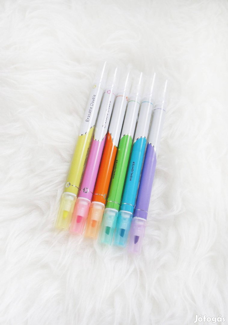 Radírozható kiemelő tollkészlet 6 db - Erasable Double Hihghlighter