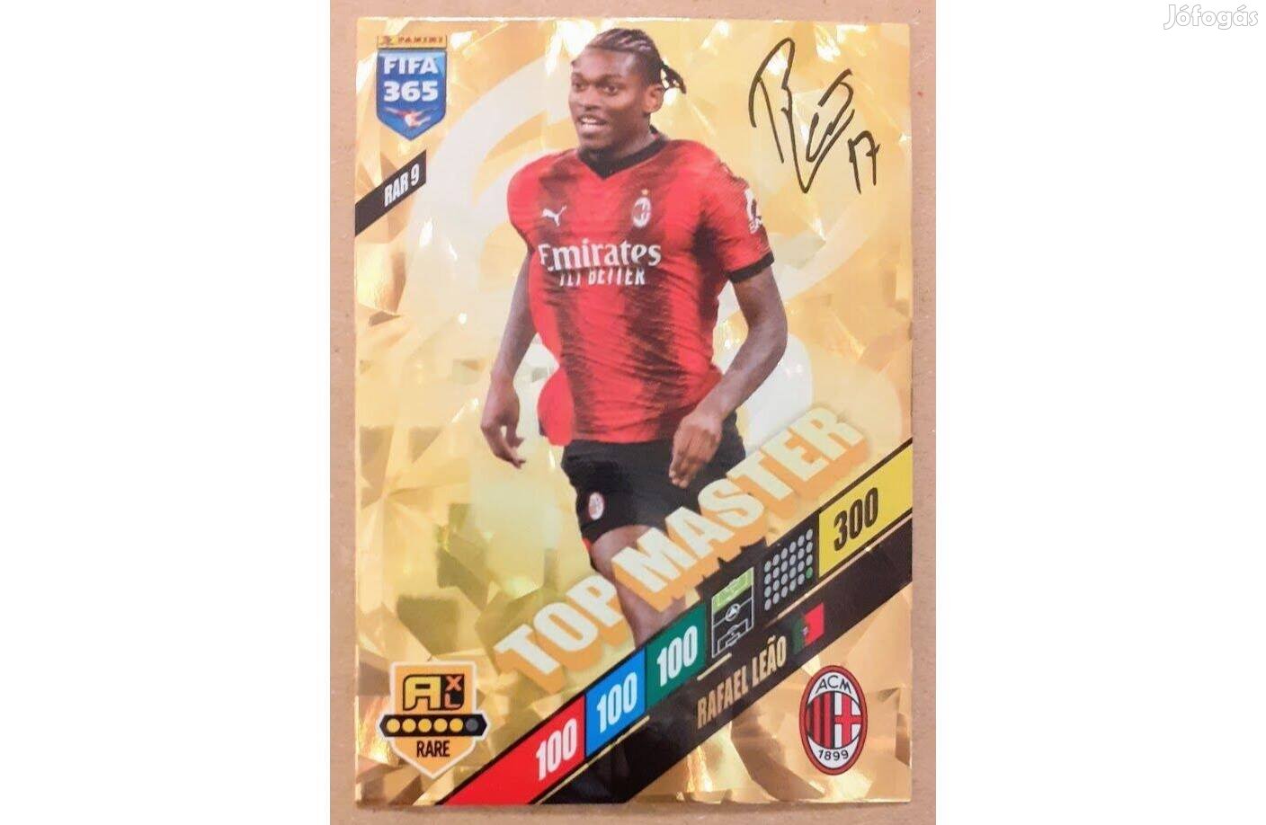 Rafael Leao AC Milan Rare Top Master focis kártya Panini FIFA 2024