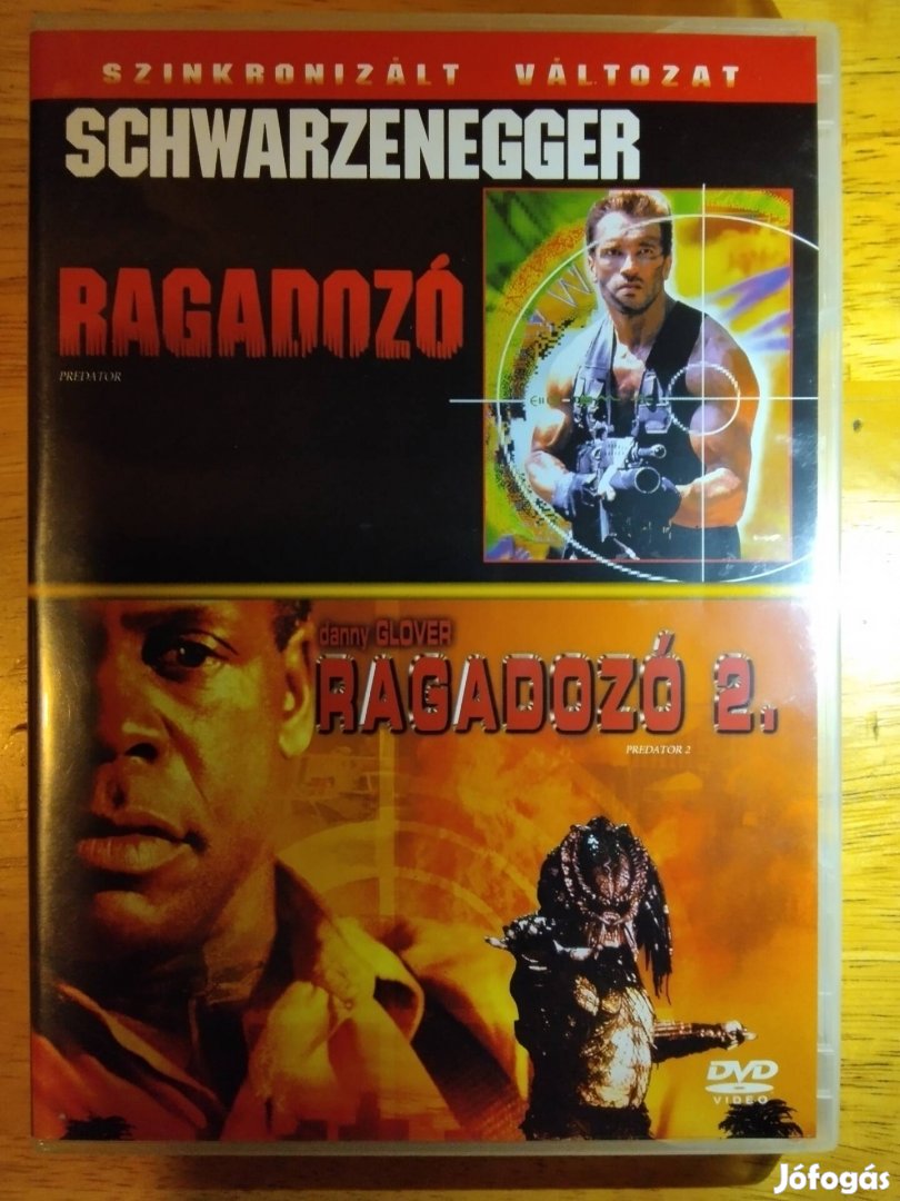 Ragadozó 1-2 újszerű dvd Arnold Schwarzenegger Szinkronizált