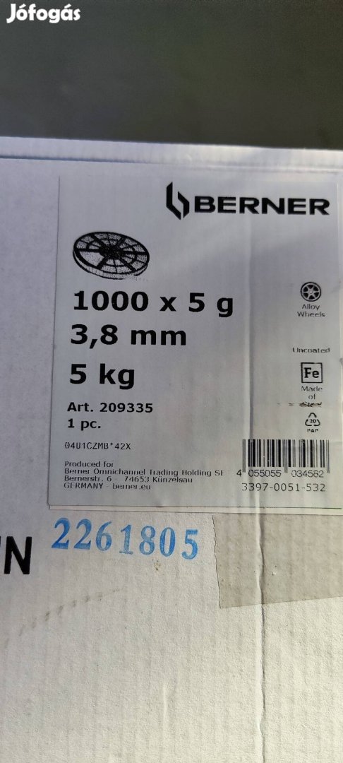 Ragasztható keréksúlyok személyautóhoz 5 kg