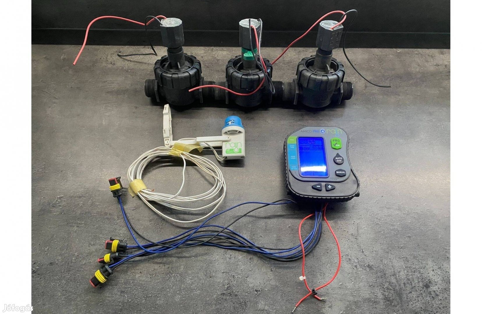 Rain Amico Pro 4 zónás öntözés vezérlő elemes, mágnesszelepp