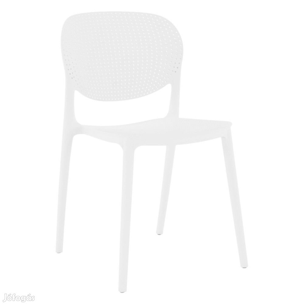 Rakásolható szék, fehér, FEDRA NEW