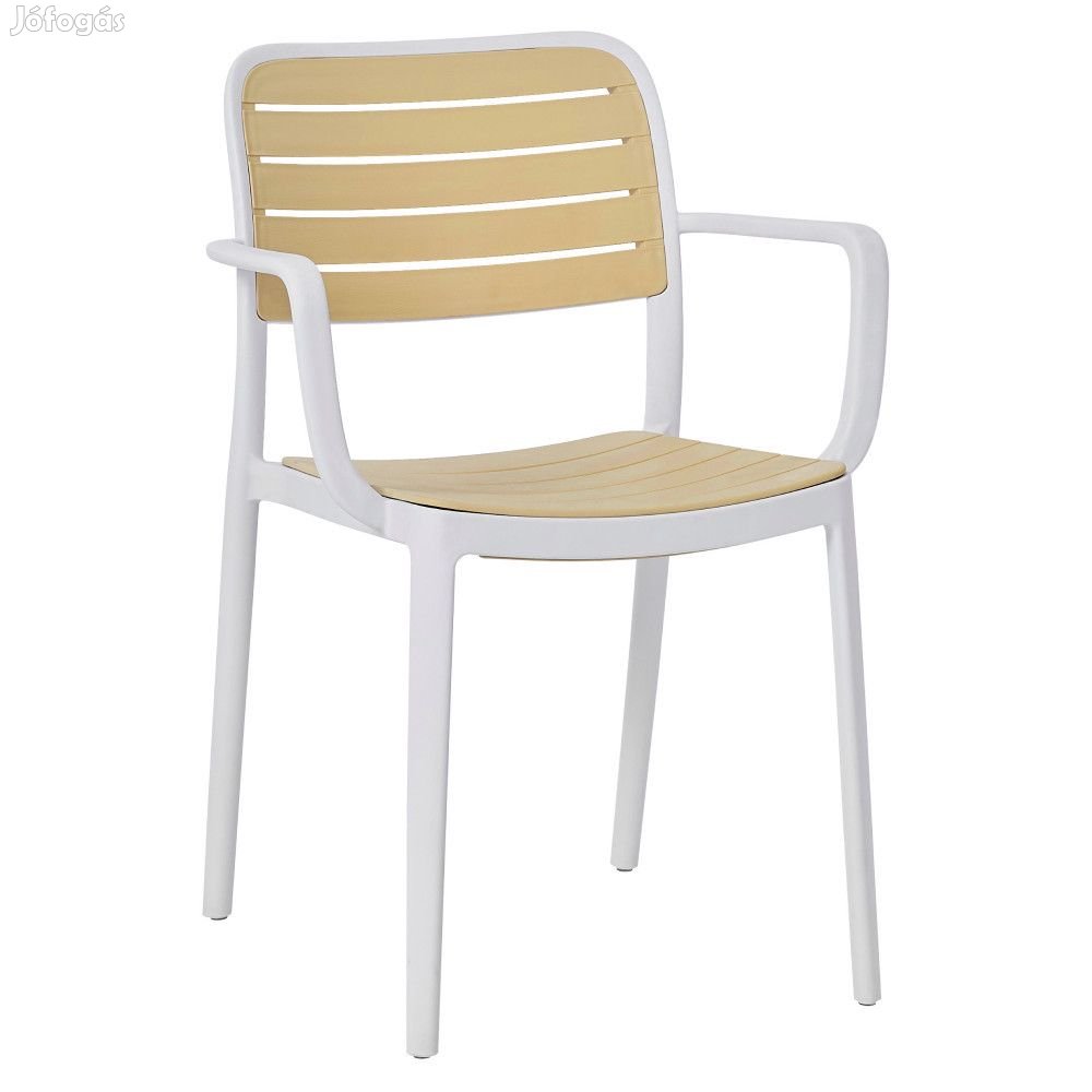 Rakásolható szék, fehérbézs, KARDOS TYP 2