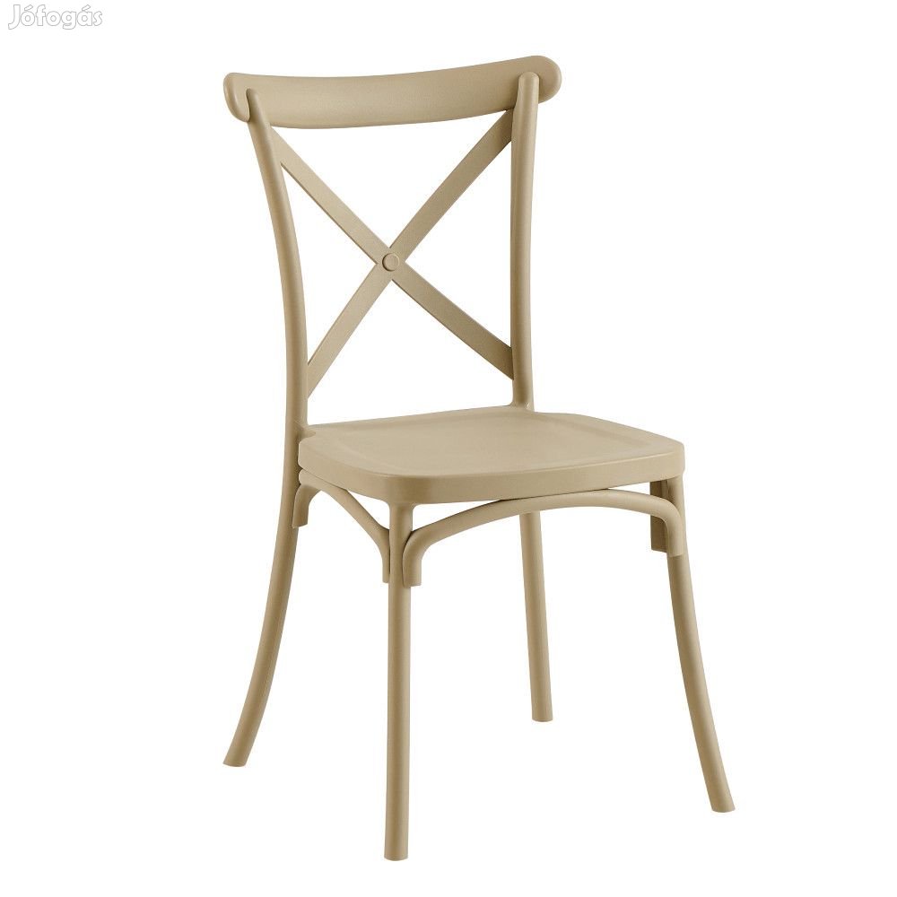 Rakásolható szék, szürkésbarna, SAVITA