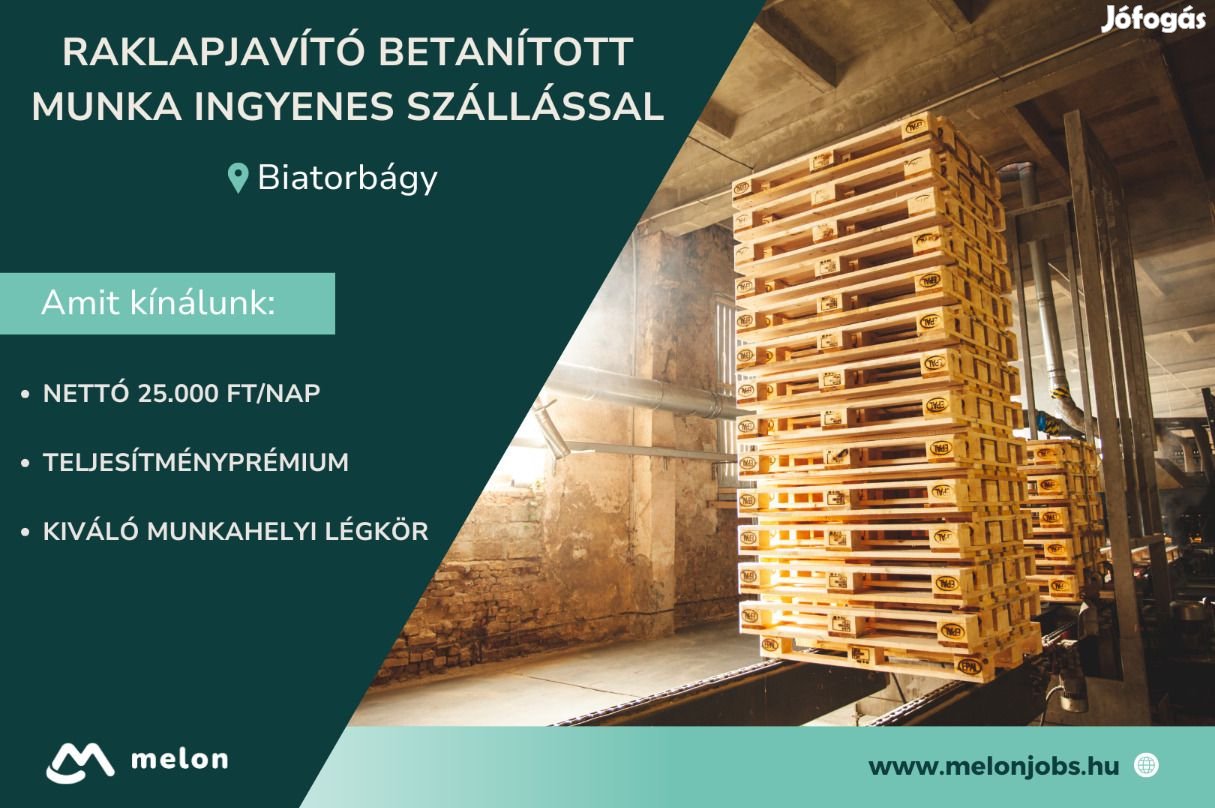 Raklapjavító betanított munkás