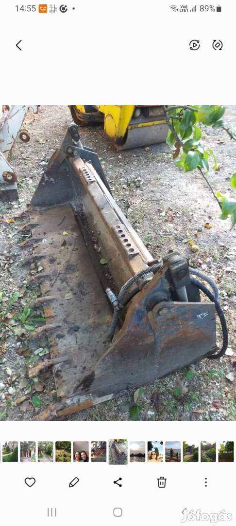 Rakodógép tartozék,Nyitható kanál