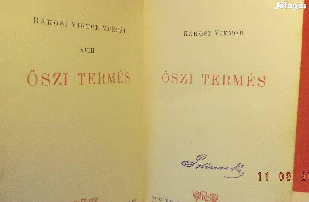 Rákosi Viktor: Őszi termés