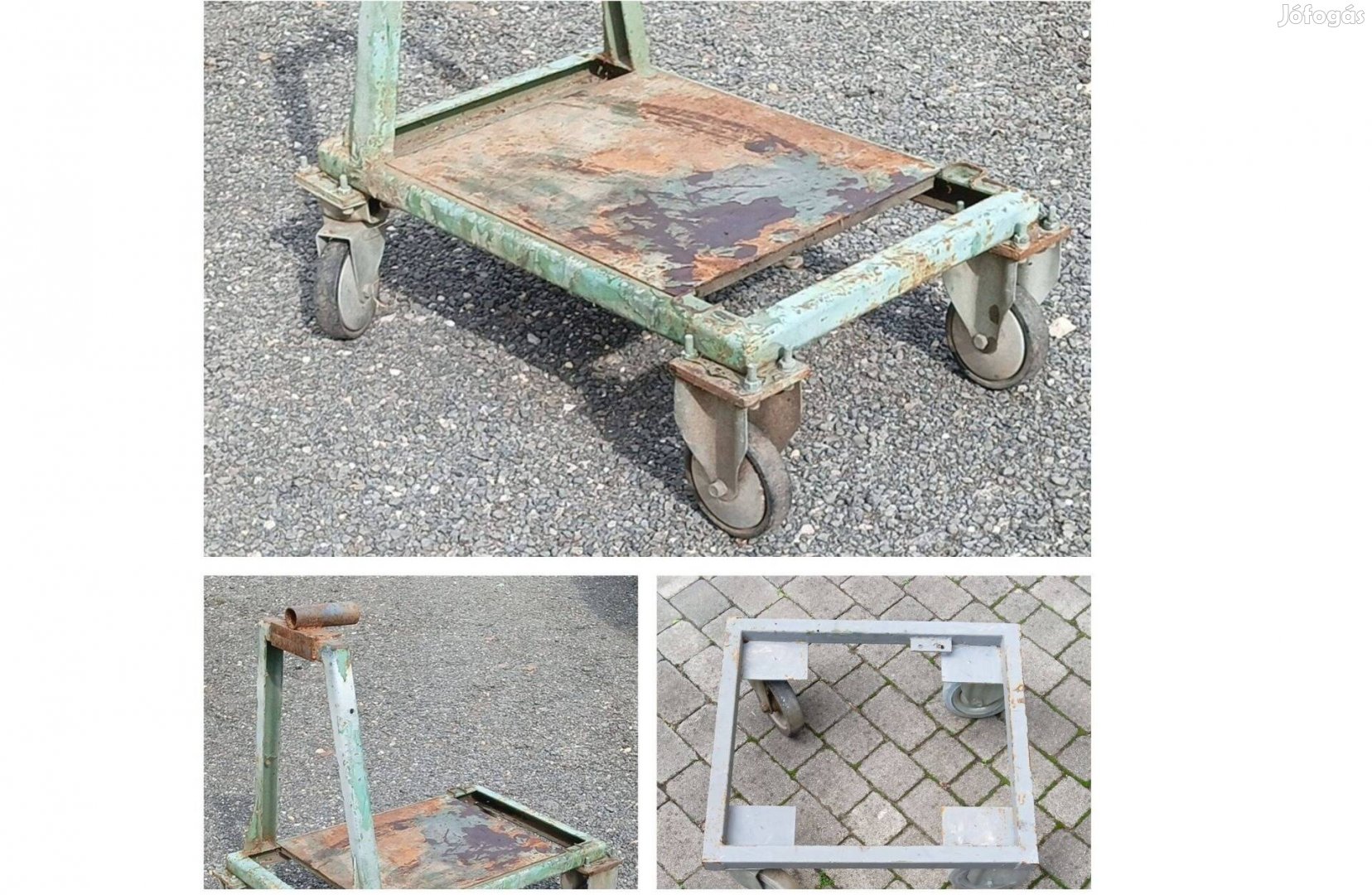 Raktár kocsi 4 nagy teherbírású kerék, áru szállító műhely