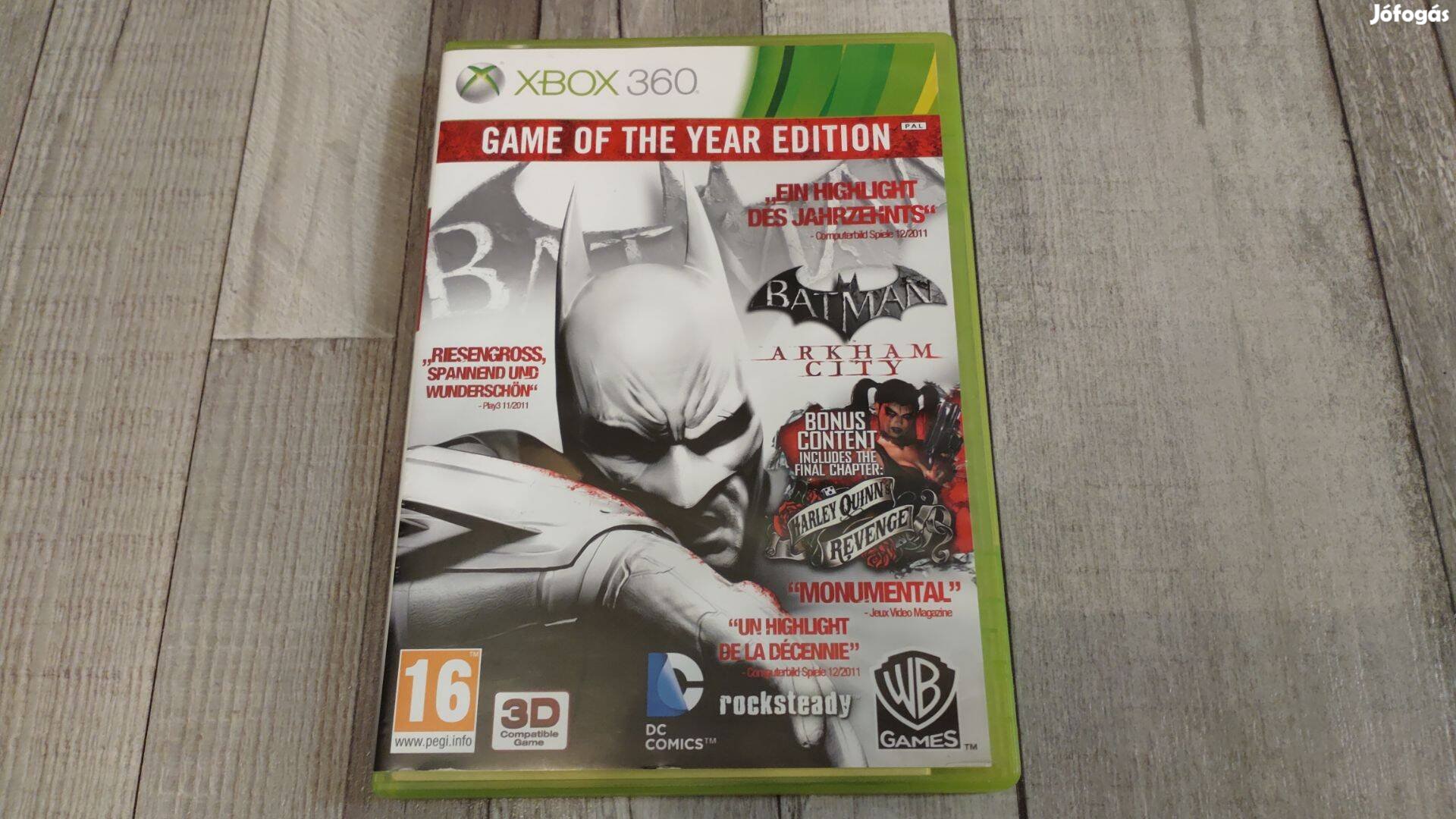 Raktáron Xbox 360 : Batman Arkham City Game Of The year Edition