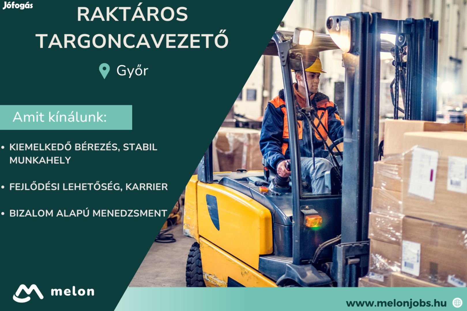 Raktáros targoncavezető
