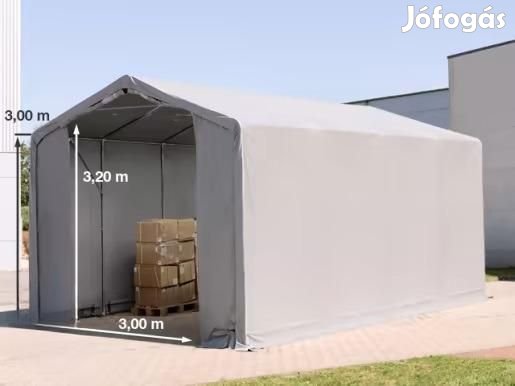 Raktársátor, tárolósátor, műhelysátor ponyva csarnok 4x8 m