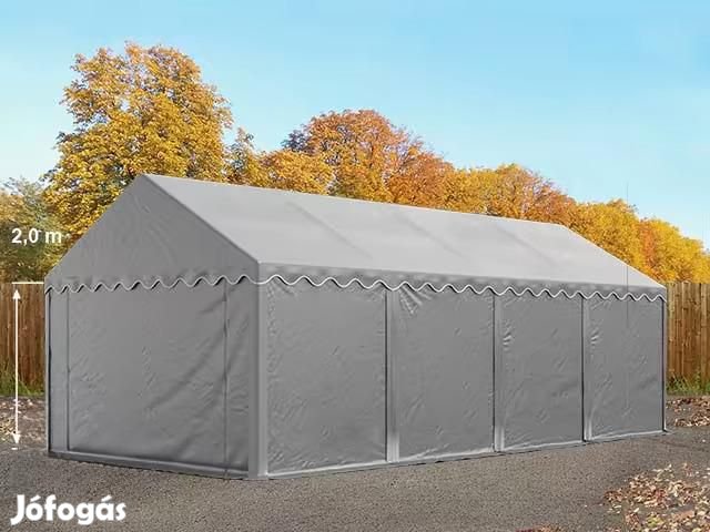 Raktársátor tároló ipar sátor 4x8 m ponyva PVC szürke