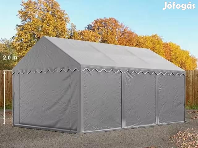 Raktársátor tároló ipari sátor 3x6 m ponyva PVC szürke