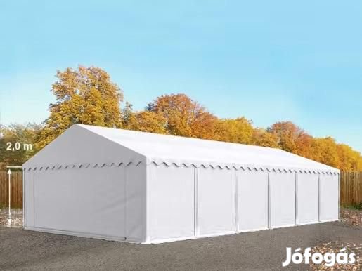 Raktársátor tároló sátor 6x12 m ponyva PVC fehér padlókerettel&#8230;