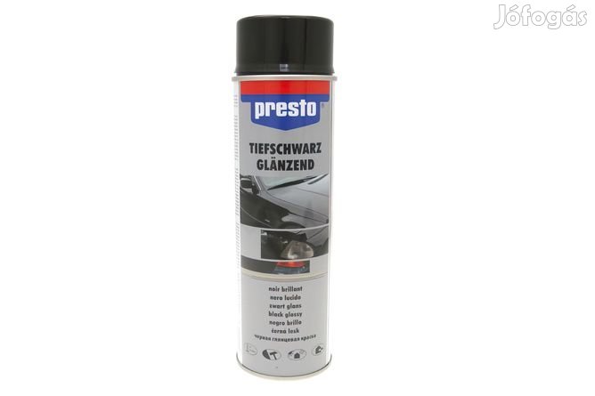 Rallye Spray Fekete fényes festék Presto 500ml