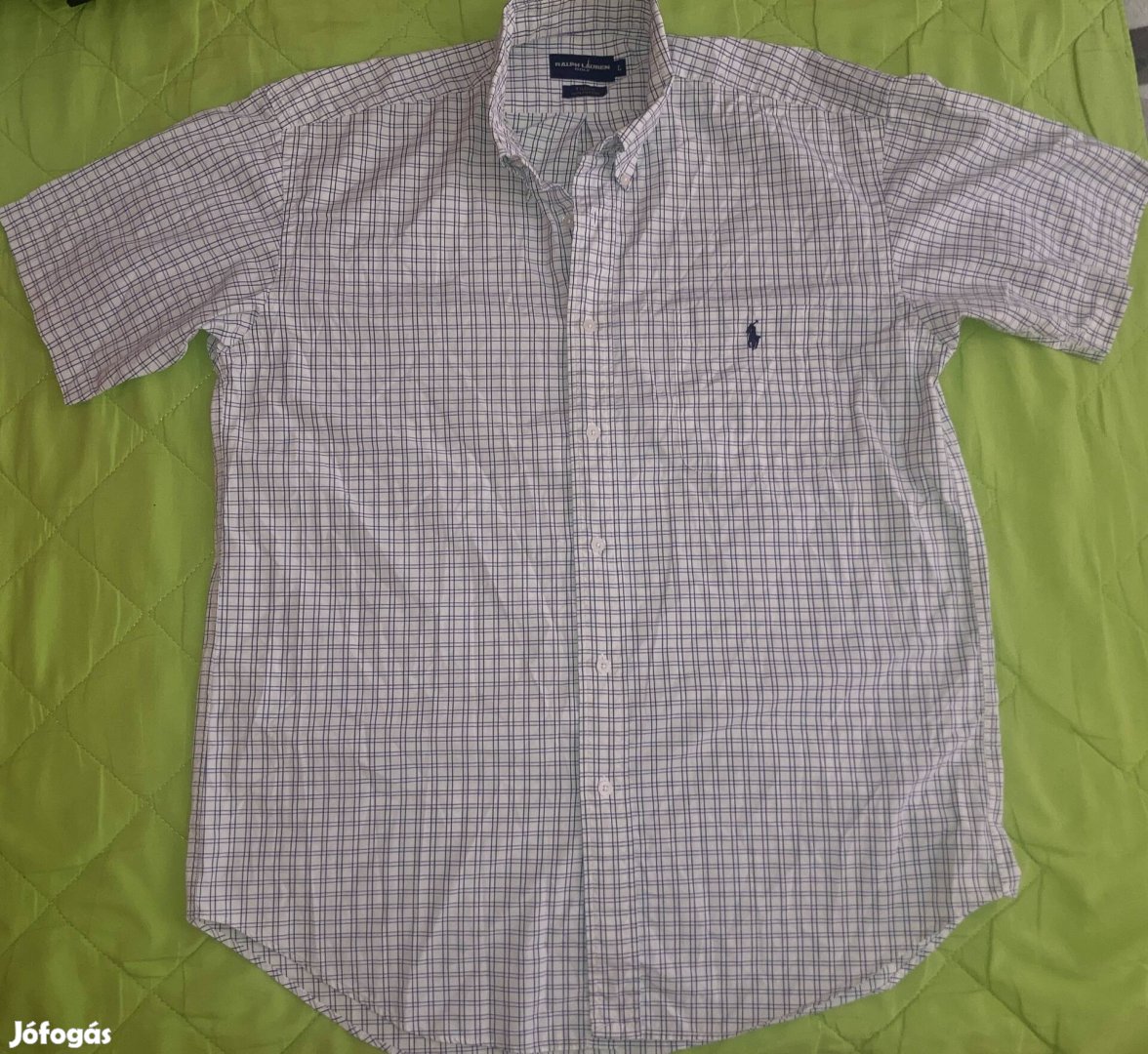 Ralph Lauren - Golf L/XL zsebes 'kockás' rövidujjú ing 