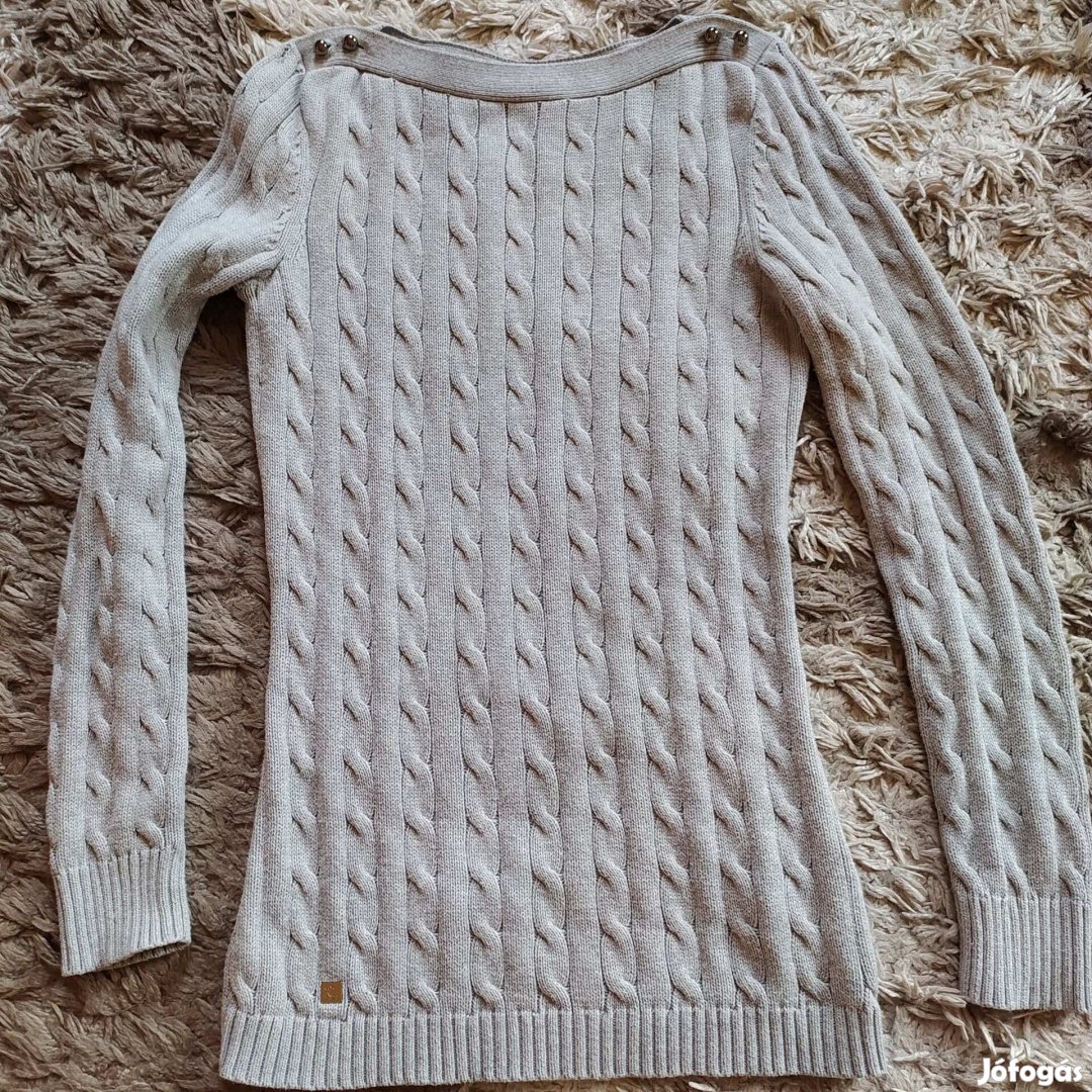 Ralph Lauren csodaszép csavartmintás női kötött pulóver S