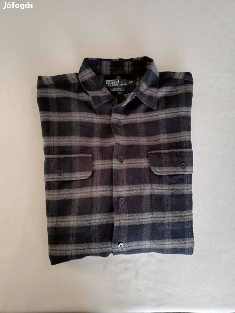 Ralph Lauren férfi hosszú ujjú flanel ing L XL-es