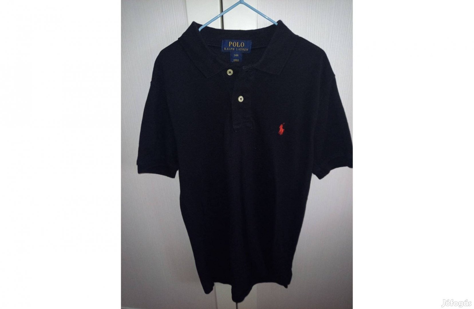 Ralph Lauren fiú fekete póló piké 8 éves 128 134