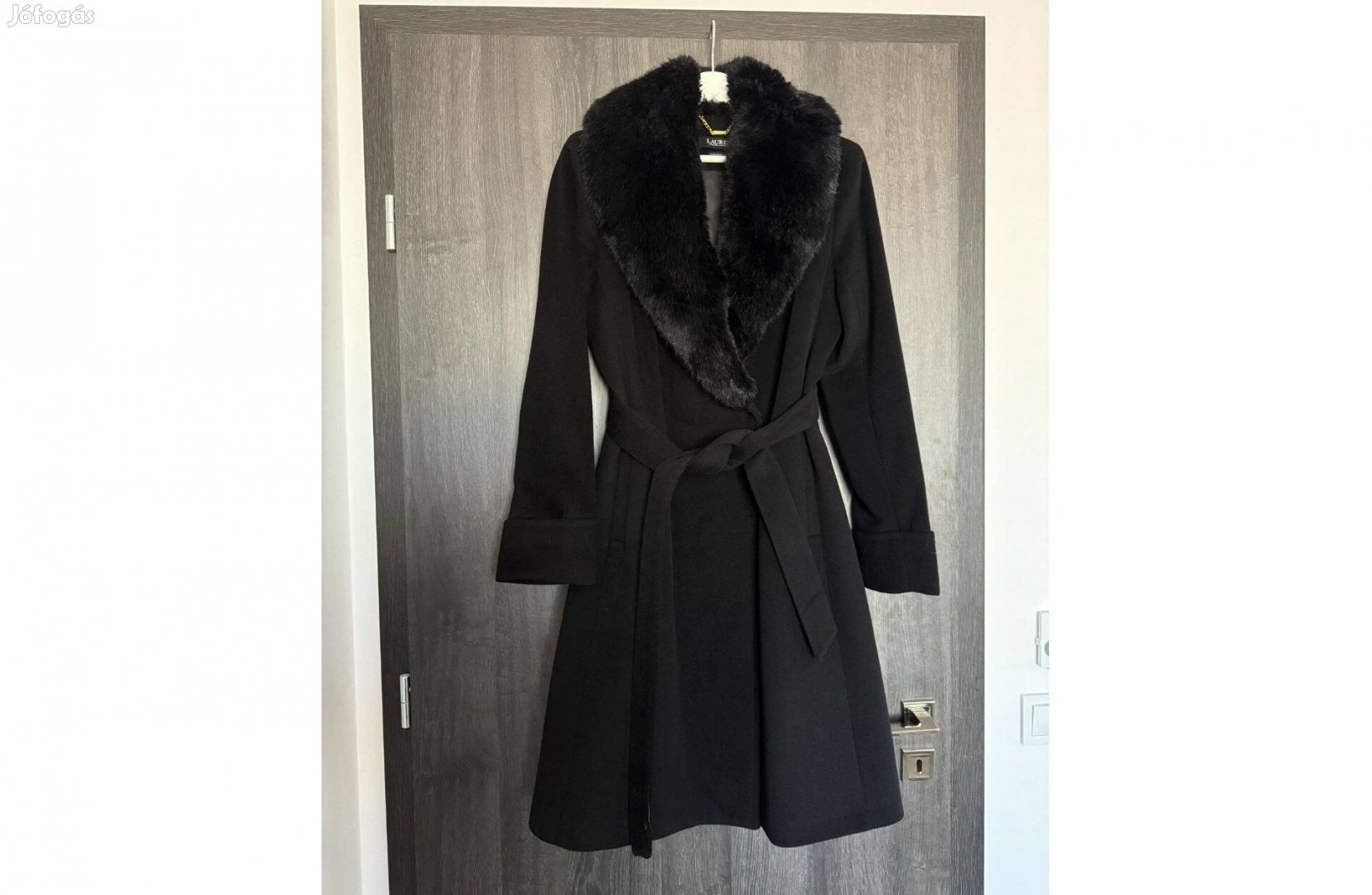 Ralph Lauren műszőrmés kasmír/gyapjú kabát (S)