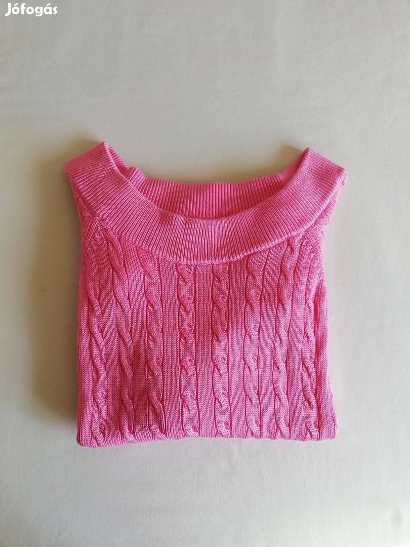 Ralph Lauren női fonott mintás pulóver S-es